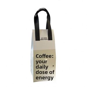 Sac isotherme jetable non-tissé pour café, thé au lait, champagne, jus, à emporter, avec porte-gobelet simple/double, personnalisable - Product Image 5