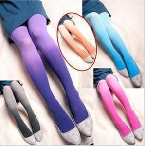 Gradient Color Pantyhose 120D Opaque Women's Autumn Winter Style Candy Color Tights Medium Thickness Japanese Fashion - Product Image 1