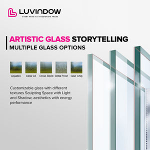 Vloer tot plafond vaste panoramaraam, groot gehard glas, geluidsisolatie, minimalistisch design voor villa, modern huis - Product Image 5