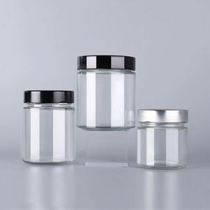 Eco Friendly 50ml 100ml 150ml 250ml 300ml 500ml Honey <b>Spice</b> Pudding <b>Jar</b> Glass Food Storage <b>Jar</b> Aluminum Screw Lid - Product Image 1