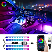 Décoration de pédale RGB pour la personnalisation/amélioration de l'intérieur de la voiture, bande lumineuse LED d'ambiance intérieure