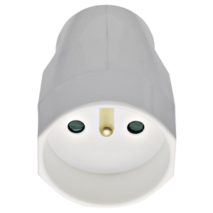 ปลั๊กและเต้ารับแบบฝรั่งเศส 2P+T 16A สีขาว - Product Image 1