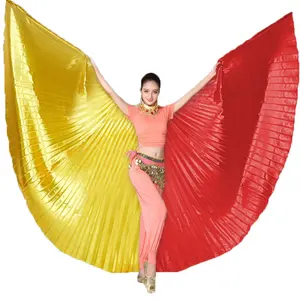 ผ้า Isis Wings สำหรับผู้ใหญ่,อุปกรณ์เสริมสำหรับออกกำลังกายการเต้นระบำหน้าท้องแบบใส2สี