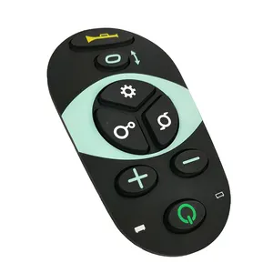 silicone customized high quality rubber keypad with colorful PC key button for massager chair