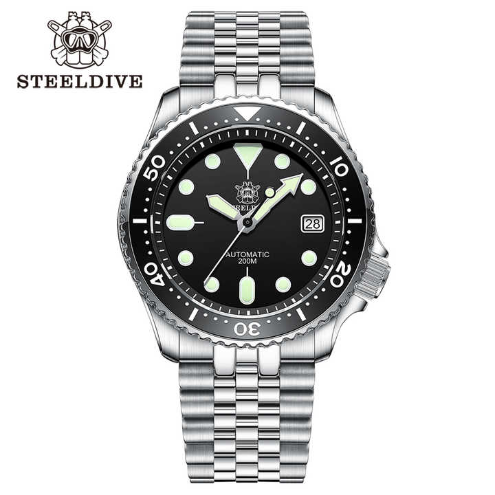 New STEELDIVE Stainless Steel Dive Watch SD1973, 200M Waterproof