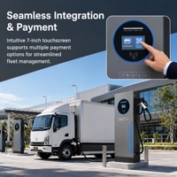 Station de recharge rapide pour véhicules électriques Electway 43kW-100kW CCS2, nouvelle station de recharge au sol, chargeur commercial avec terminal POS