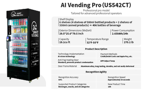 HAHAベンディング542プロコンボ自動販売機300～600個収容カスタムグラフィックスクレジットカードAIキャッシュレス決済4G WiFi SDKリモート - Product Image 2