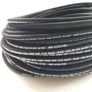 Customized Braided Steel Wire Reinforced Flexible Hydraulic Oil Pipe Rubber Hose