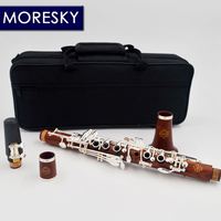 MORESKY ME1 Clarinet EB Tone Ebony Rosewood 17-Key Customized Redwood Body Nickel Silver Surface Silver Plated Keys
