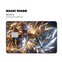 Kingareal Vente en gros Autocollant de peau de carte de crédit personnalisé holographique brillant étanche à plusieurs modèles avec petite puce