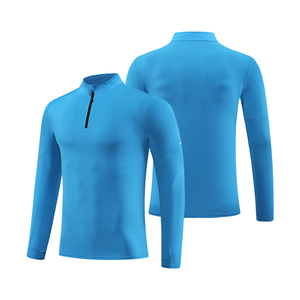 In Stock Men's Fitness Stand Collar Sports Sweatshirt Half Zipper <strong>Reflective</strong> Long Sleeve Quick Dry Running <strong>Top</strong> - Product Image 1