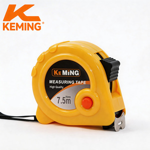 KEMING Vente en gros Mètre à ruban en acier à triple verrouillage jaune, outil de mesure portable avec dragonne et clip ceinture - Product Image 2