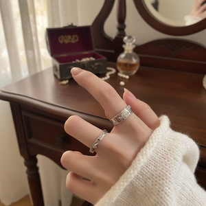 Hot Sale Wholesale Fashion Cross Skull Butterfly Band <b>Rings</b> Vintage Elegant Romantic Inlay Jewelry for Women Girls Eternity - Product Image 3
