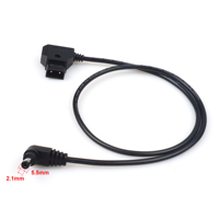 Kabel Daya Spiral D-tap Male ke DC5.5*2.1mm Angle Male dengan Pengisian Cepat 3A untuk Kamera Lensa Fujinon/B4 dan Komputer