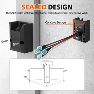Interrupteur à bascule filaire 12V 30A Interrupteur à bascule robuste étanche 4 broches SPDT (ON)/OFF/(ON) Interrupteur à bascule avec câble de 25 cm - Product Image 5