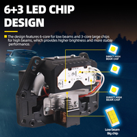 Nuovo Kit di Retrofit per Fari a LED 12V, 80W 6000K, Proiettore Universale da 3 Pollici, 14330lm Sanvi EL