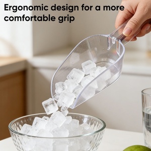 Cuchara de Plástico Transparente de Grado Alimenticio para Hielo, Accesorios Desechables para Bar, Cuchara para Harina, Azúcar, Frutos Secos, Uso Doméstico y en la Cocina - Product Image 2
