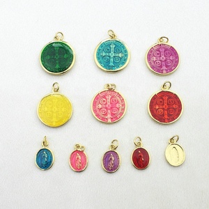 CH-JDP0681 colorato ciondolo in smalto religione placcato in rame fascino moda santo <span class=keywords><strong>cristiano</strong></span>/croce fascino accessori per gioielli all'ingrosso - Product Image 2