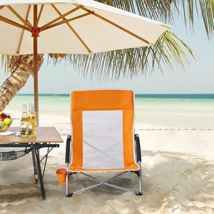 Chaise de plage pliable en métal personnalisée, petite chaise lune - Légère, confortable, portable, écologique, en tissu Oxford pour l'extérieur - Product Image 5