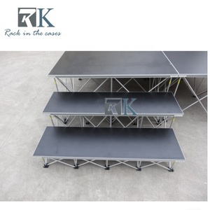 Portable Modular Dragnet <b>Stage</b> <b>Platform</b> Removable Aluminum Folding Rectangle for Outdoor Concerts & Church Displays - Product Image 5