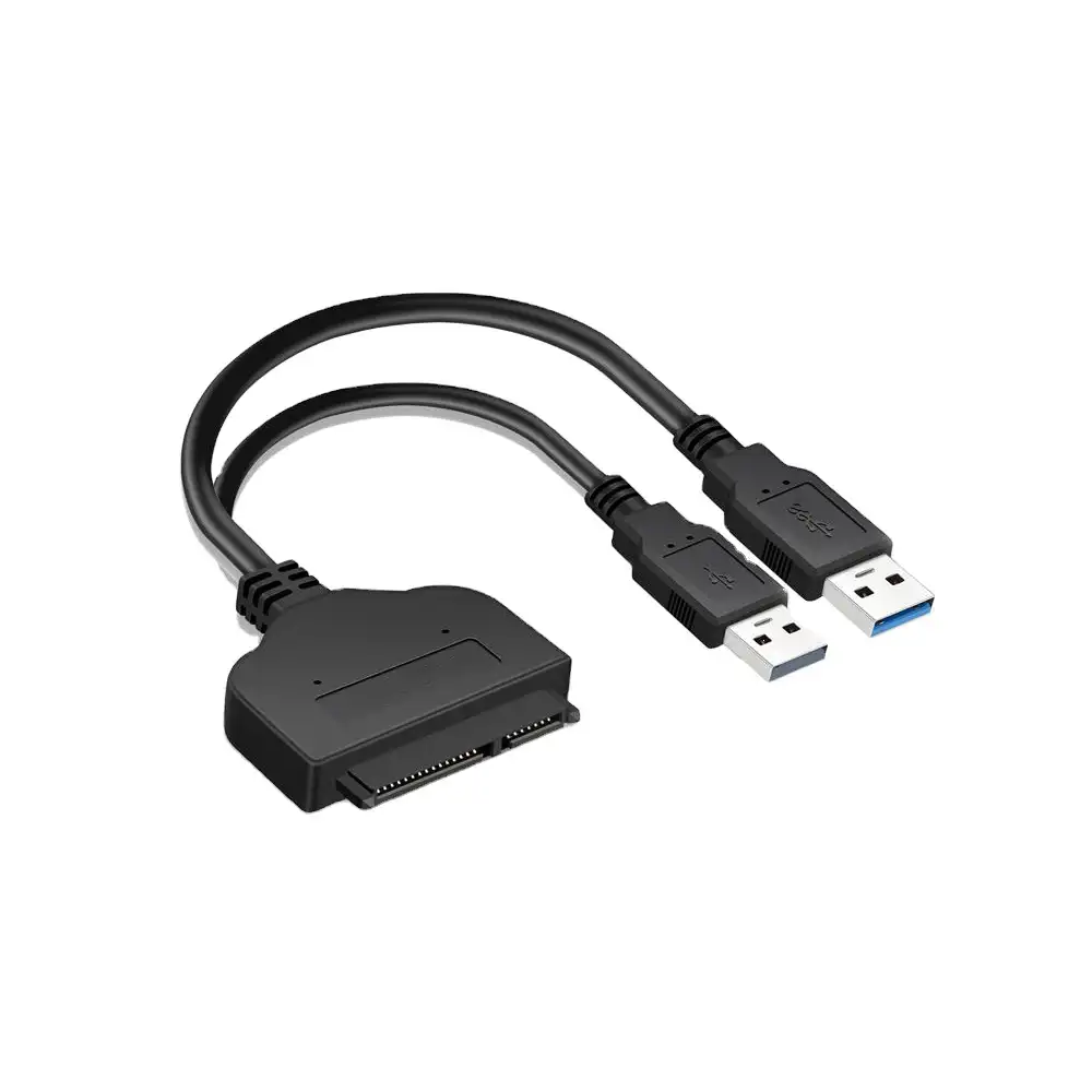 Dual USB 3.0 a SATA Cavo Adattatore con USB 2.0 Cavo di Alimentazione supporto SSD e 22Pin 2.5 "Hard Drive