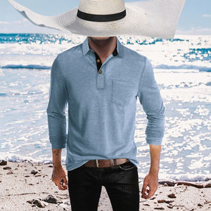 Men's Casual Autumn T-Shirt with Blank Design - Product Image 3