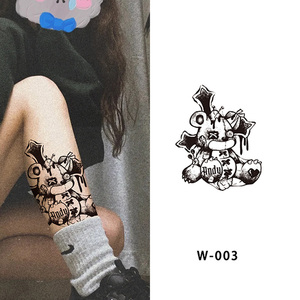 Tatuaje Temporal de Jugo Herbal Negro para Cintura, Calcomanía de Papel Semipermanente Realista para Brazo, Arte Corporal, Uso Profesional - Product Image 3