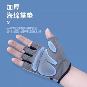 Half-<b>Finger</b> Cycling Gloves Cotton Breathable Shock Absorption Unisex Summer Road Mountain <b>Bike</b> Riding Gear - Product Image 4