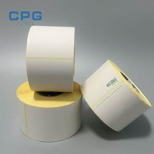 Free Sample Self Adhesive Label <b>Paper</b> Phenol Free 75X50mm White White 3"x5" Thermal Label <b>Paper</b> for Barcode and Price <b>Printing</b> - Product Image 1