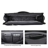 Sac à bandoulière unisexe vintage personnalisé avec logo, pochette pour ordinateur portable, sacoche de messagerie professionnelle, en nylon imperméable, léger, de luxe, grande fermeture éclair