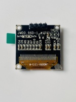 شاشة OLED مقاس 0.96 بوصة رائجة البيع، وحدة عرض أحادية اللون شفافة بحالة غير نشطة، واجهة IIC بدقة 128×64 لـ PCBA