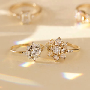 Custom Jewelry Luxury 925 Sterling Sliver VVS Moissanite <b>Ring</b> Flower Shaped <b>Gold</b> Plated Engagement Fine <b>Ring</b> for Women <b>Men</b> - Product Image 3