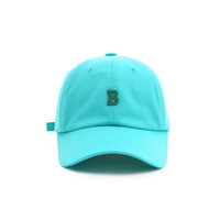 Gorra de béisbol DIY con bordado de letra B para comercio exterior, gorra de verano para mujer con visera curva, gorra de pico de pato personalizada, sombrero de sol de copa rígida para hombre