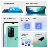 NOUVEAUTÉ Blackview A70 Pro 4 Go + 32 Go Téléphones mobiles 6,52 pouces 4G Android 11 Smartphone