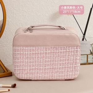 Sac à cosmétiques tendance pour femmes avec grande capacité, organiseur portable pour les voyages, petite trousse de maquillage à porter à la main - Product Image 2