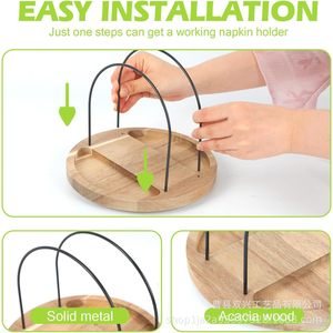 Wooden <b>Rotating</b> <b>Spice</b> <b>Rack</b> With Handle Kitchen Storage Organizer For <b>Spices</b> And Condiments Natural Wood Color 8-11.9in Depth - Product Image 5