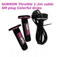 Accélérateur Surron noir, rouge, rose, vert, jaune en gros avec poignées colorées en stock pour kit de conversion de vélo électrique 2000/3000W