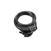 Lucchetto a Cavo per Bicicletta YH3419, Lucchetto Combinato Portatile di Sicurezza a 4 Cifre, Cavo in Acciaio Riconfigurabile
