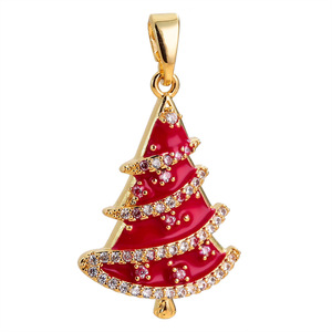 Colgante <span class=keywords><strong>de</strong></span> esmalte con diamantes <span class=keywords><strong>de</strong></span> imitación <span class=keywords><strong>de</strong></span> Papá Noel, campana <span class=keywords><strong>de</strong></span> <span class=keywords><strong>cristal</strong></span> y nieve, dijes <span class=keywords><strong>de</strong></span> regalo <span class=keywords><strong>de</strong></span> Navidad para esposa, madre, árbol <span class=keywords><strong>de</strong></span> Navidad rojo - Product Image 4