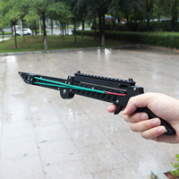 Lance-pierre mécanique pliable PIAOYU noir/vert, accessoires de tir de chasse en plein air pour adultes en plastique