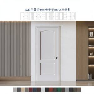 Puertas de Madera para Habitaciones de Foshan Paint Colors, Puertas Interiores de MDF Clásicas de Lujo en Color Beige, Puerta Interior Decorativa en Color Blanco - Product Image 1