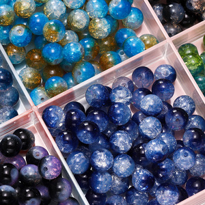 New Ice Burst 10mm Handmade Glass <b>Beads</b> DIY Jewelry Making <b>Bracelet</b> Accessories Wholesale - Product Image 1