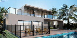 Postes de Aluminio para Piscina, Decoración de Jardín, Escuela, Hotel, Tubo Cuadrado Vertical, Postes Metálicos Económicos para Privacidad en Exteriores - Product Image 4