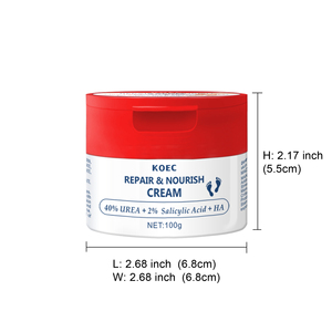 Crème réparatrice pour les pieds KOEC 40% d'urée 100g Vente en gros Crème hydratante pour les mains et les pieds pour les talons et les pieds secs et fissurés <span class=keywords><strong>Antifongique</strong></span> - Product Image 1