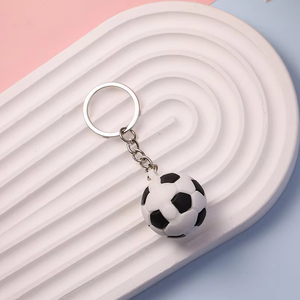 Wholesale Car Bag Accessories Sports Keyring <strong>Gifts</strong> 3d Volleyball Tennis <strong>Rugby</strong> Football Basketball PVC Mini Key Chains - Product Image 2