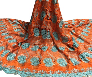 Tissu africain en dentelle Guipure de haute qualité pour femmes, robe nigériane, 5 Yards, <span class=keywords><strong>nouvelle</strong></span> collection ankara - Product Image 6