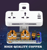 LDNIO SC2311 Prises murales multi-prises Offre Spéciale 20W Pd Chargeur rapide Prise d'extension Multiprise avec ports Usb