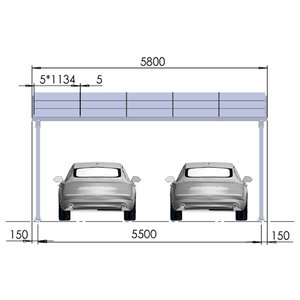 カーポートソーラーカーポート取り付けシステム防水IV形状 - Product Image 5