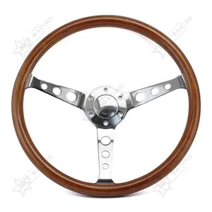 Volant en Bois Massif de 15 Pouces (380 mm) Universel Ancien Style Rétro Classique Vintage - Product Image 2