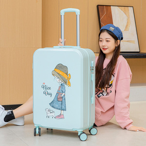 Valise cabine couleur bonbon 20 pouces légère avec roues pivotantes, couleur unie, serrure à combinaison, bagage de voyage pour femme - Product Image 4